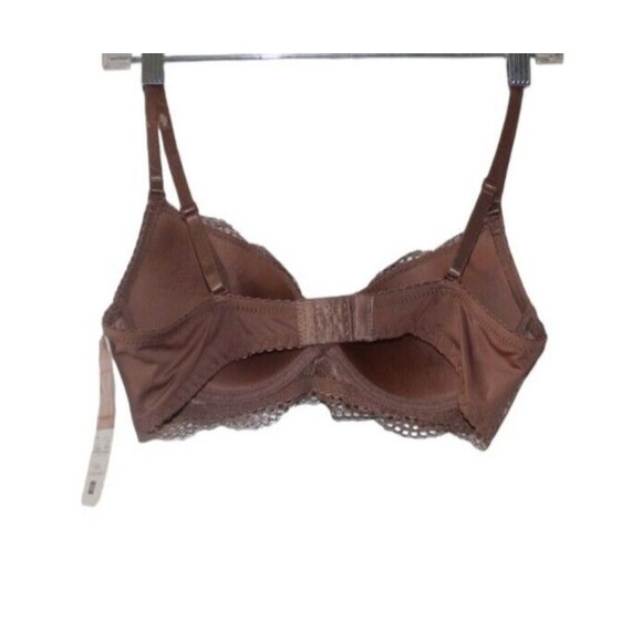 Rene Rofe Lingerie Undewire Push Up Bra Lightly Padded 36B Sepia Brown NWT - Picture 2 of 2